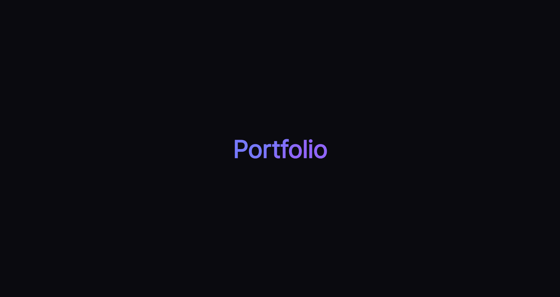 Portfolio Website
